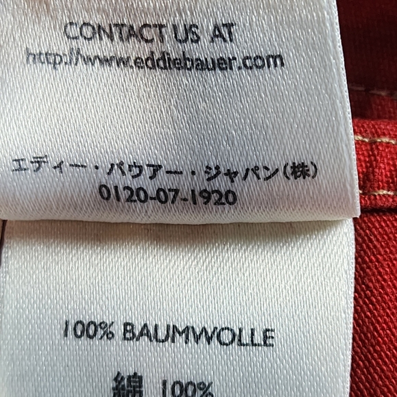 Women's Eddie Bauer Red Button Front Utility Shirt Jacket Size Small - Picture 14 of 15